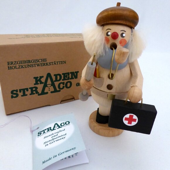 NEW 5” KADEN & STRACO ERZGEBIRGISCHE GERMAN DOCTOR WOOD INCENSE SMOKER - Picture 1 of 13